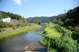福島県石川町の里山風景